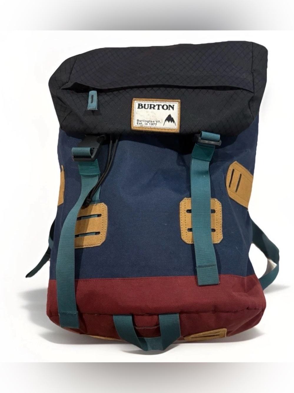 Burton Tinder Backpack Black Navy Maroon Drawstring Bag Hiking Snowboard School